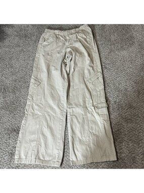 BDG Urban Outfitters Y2K Cargo Pants Women's Size M Khaki 100% Cotton Wide Leg